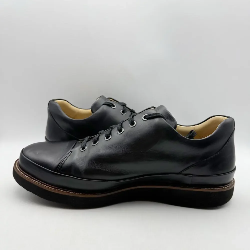 Samuel Hubbard Mens DressFast Dress Sneaker Size 11 XWIDE Black Leather EUC